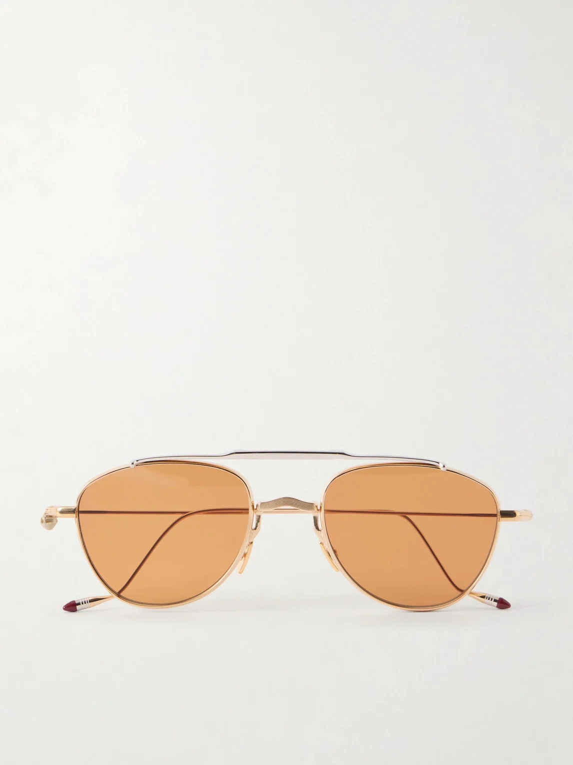 Flynn Aviator-Style Gold-Tone Metal Sunglasses - 1