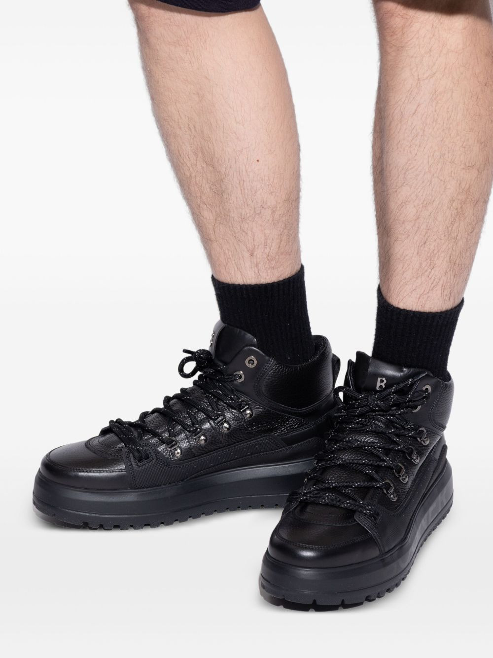 lace-up platform sneakers - 5