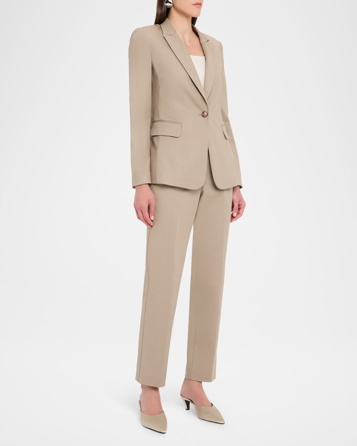 Cotton Couture Single-Button Blazer - 2