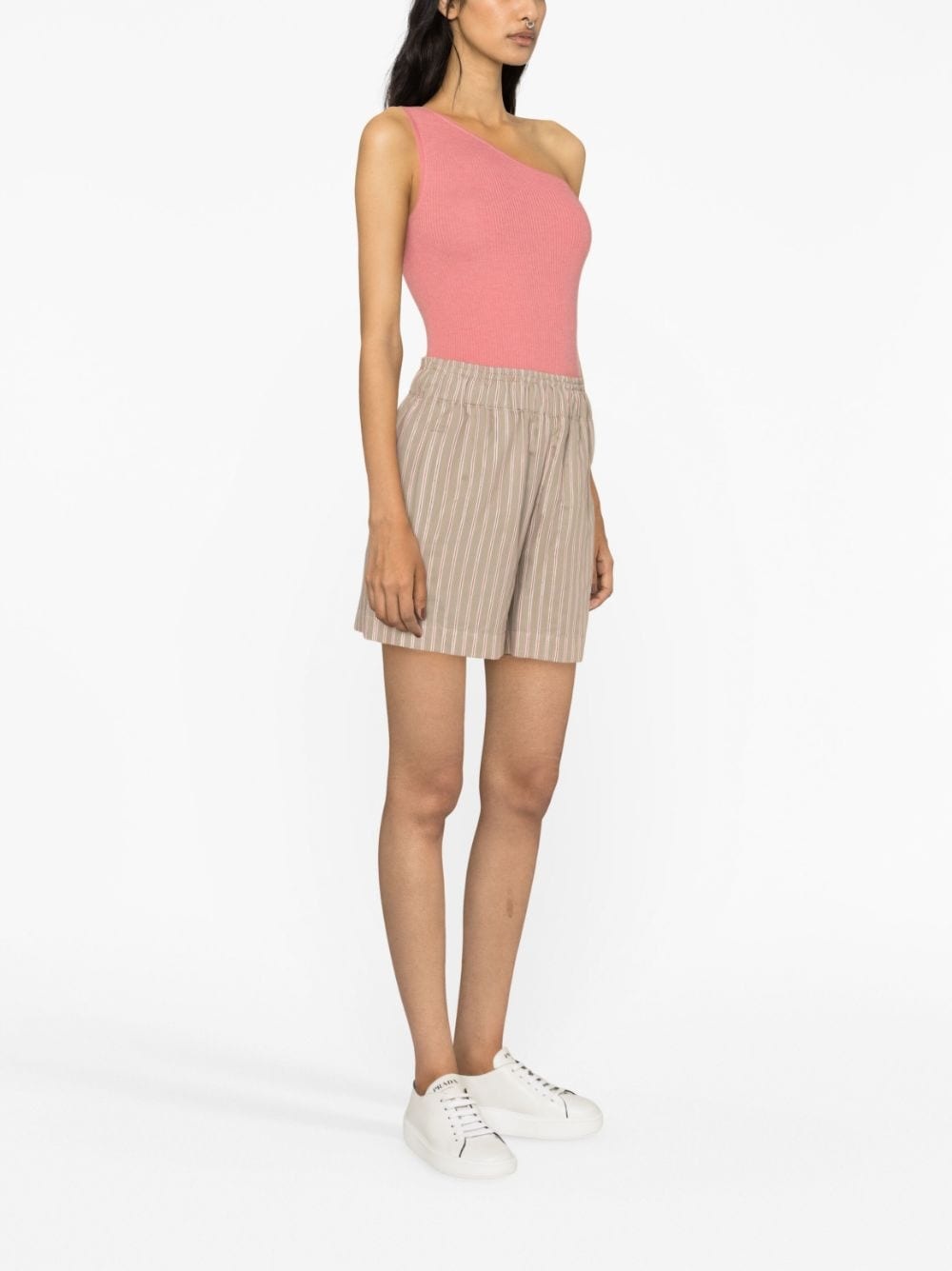 striped cotton-blend shorts - 3