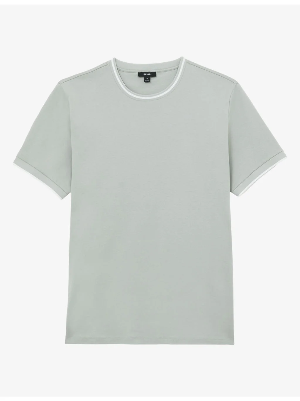 Ainsley Contrast-Tipping Short-Sleeve Cotton T-Shirt - 1