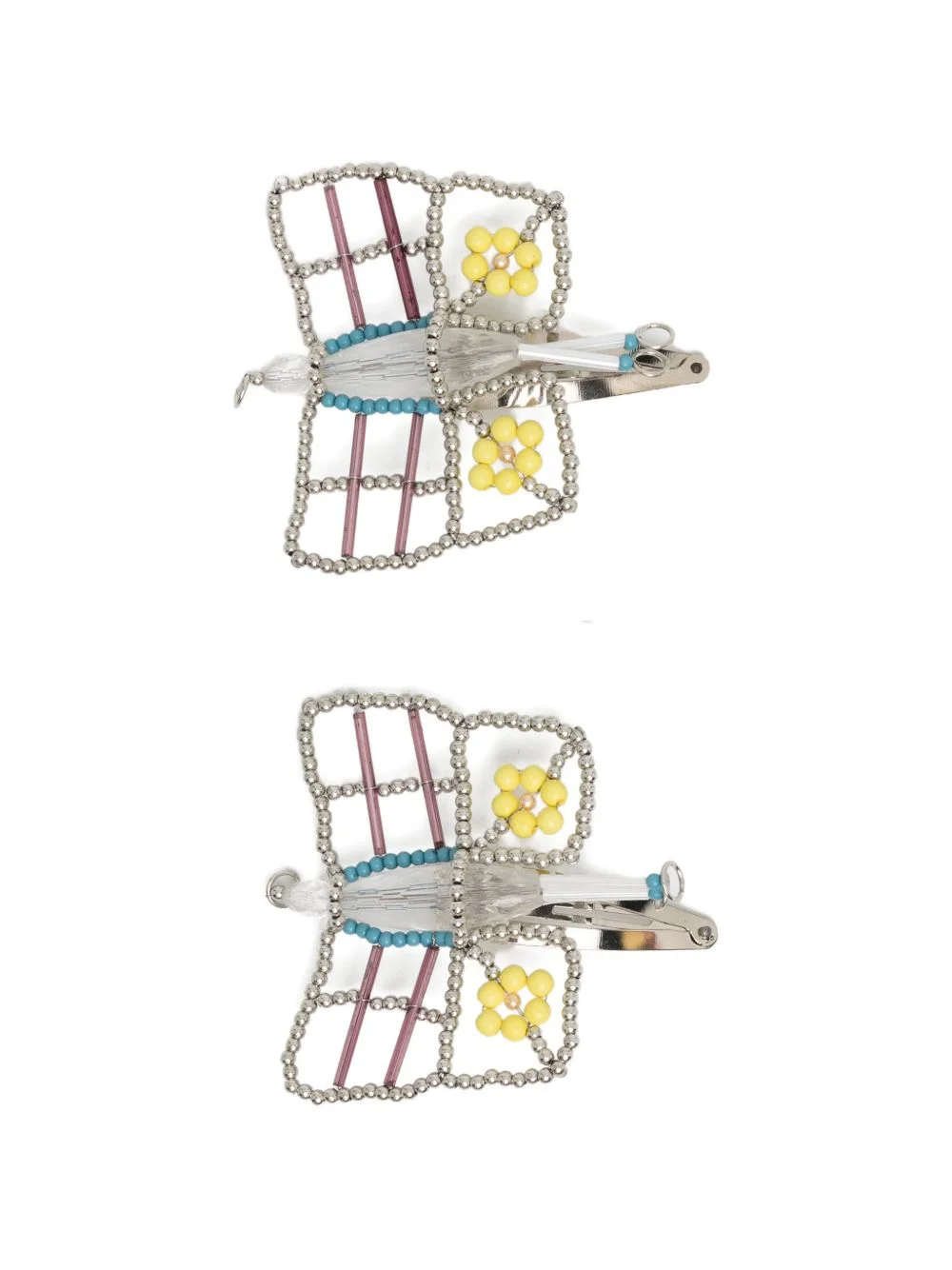 beaded-butterfly hair clips - 1
