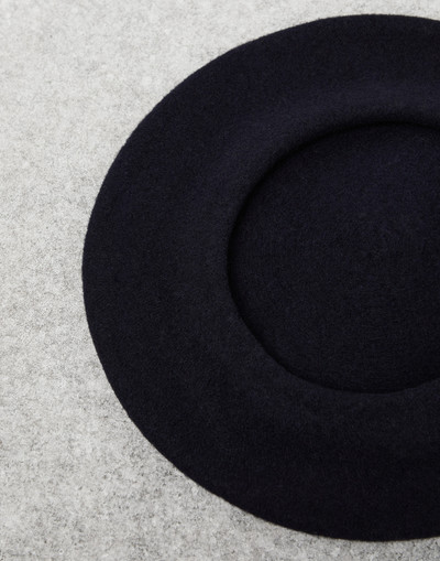 Brunello Cucinelli Wool beret with Precious detail outlook