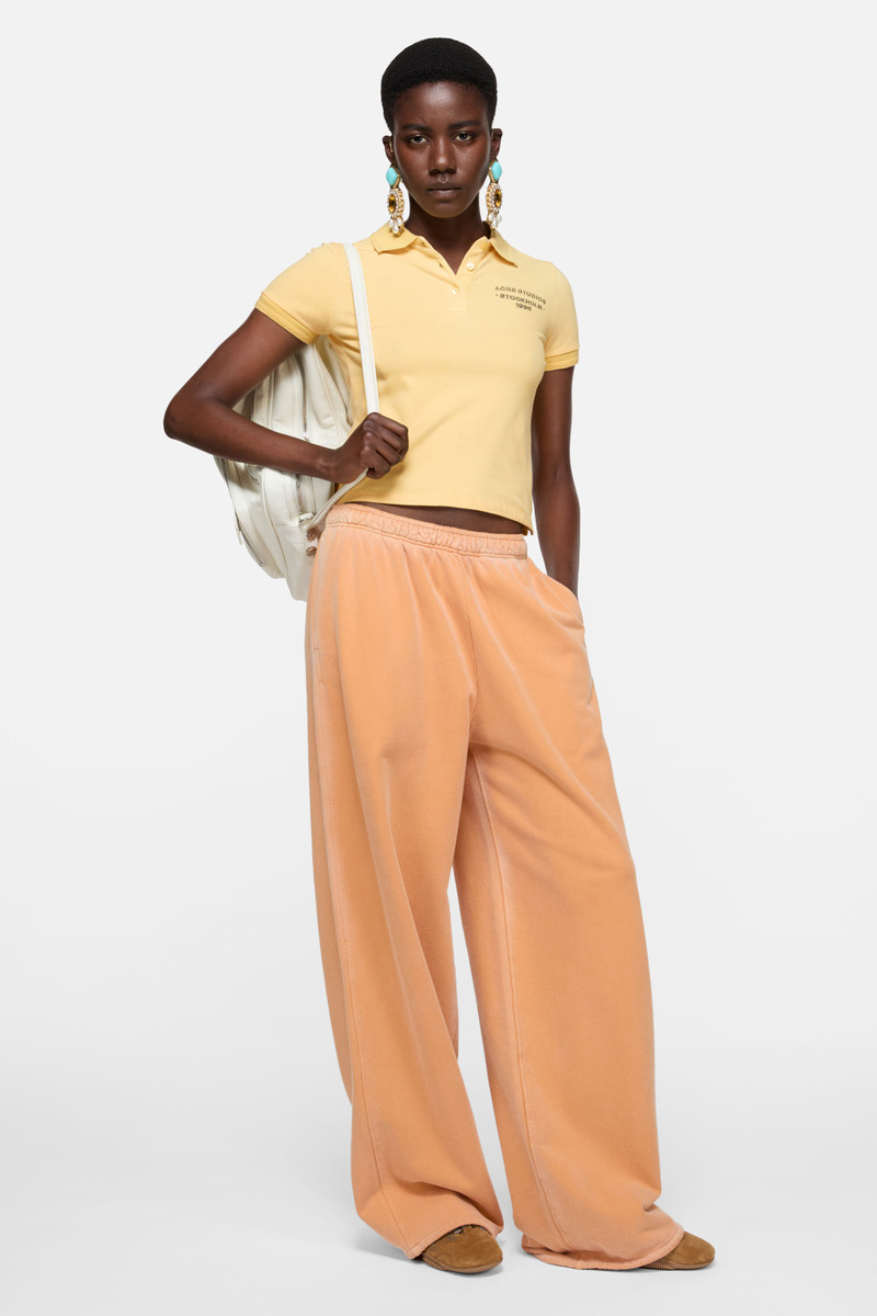 Acne Studios Washed polo t-shirt - Warm yellow outlook