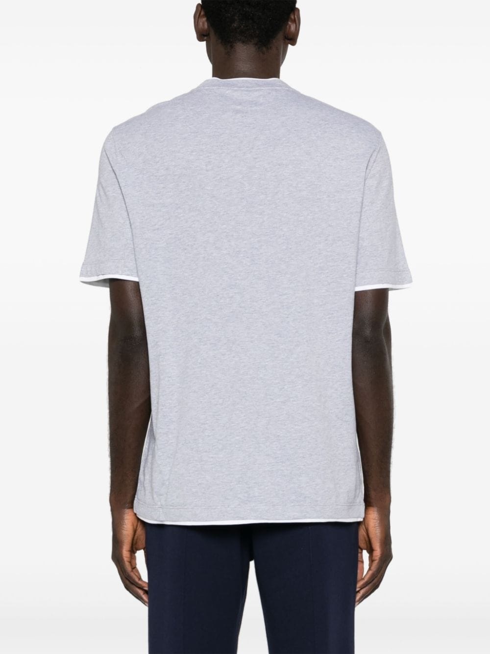 layered cotton T-shirt - 4