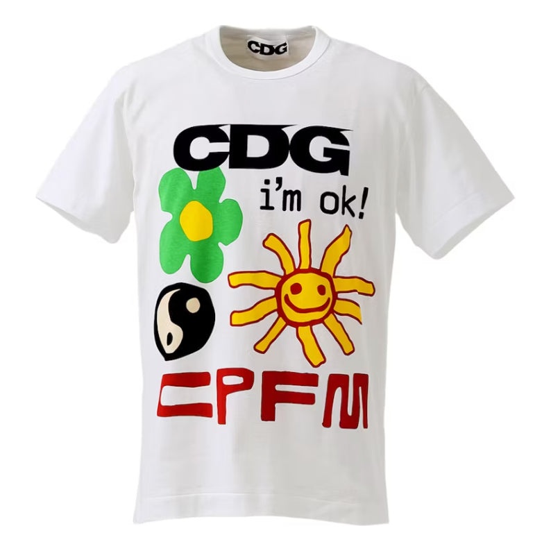 関税込☆CDG★CDG x Cactus Plant Flea Market I'm Okay T-Shirt Cactus Plant Flea Market x CDG I'm Okay tee - CPFM Store