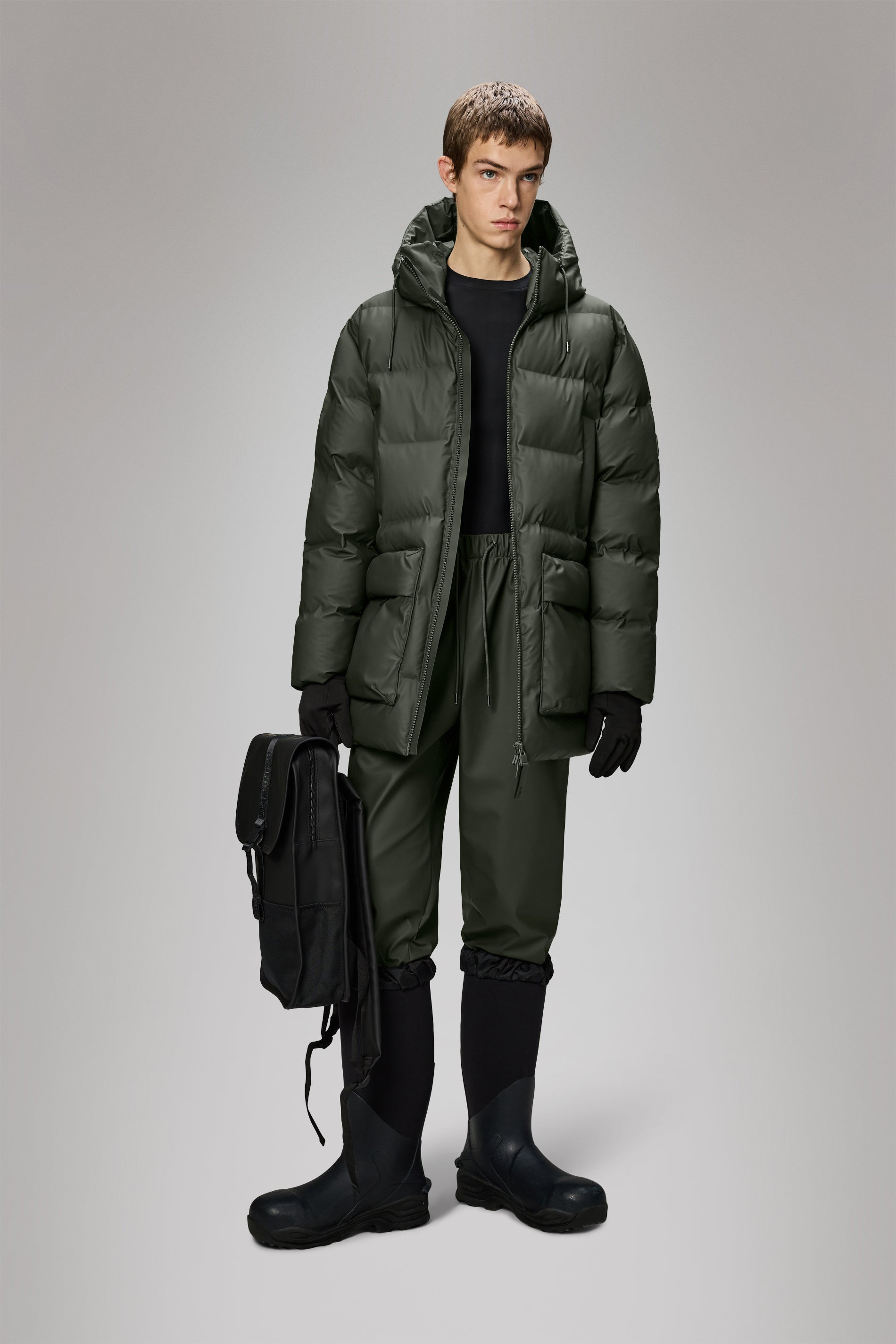 Alta Long Puffer Cargo Jacket - 4
