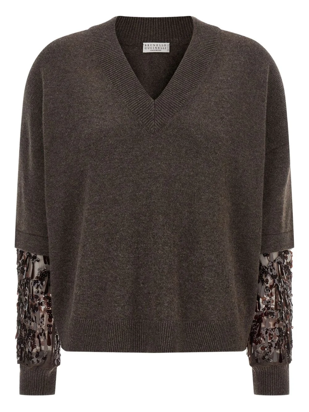 sequin-embellished cashmere sweater - 1