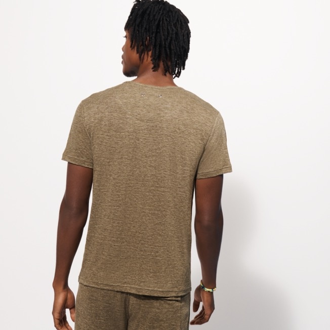 Unisex Linen Jersey T-Shirt Solid - 4