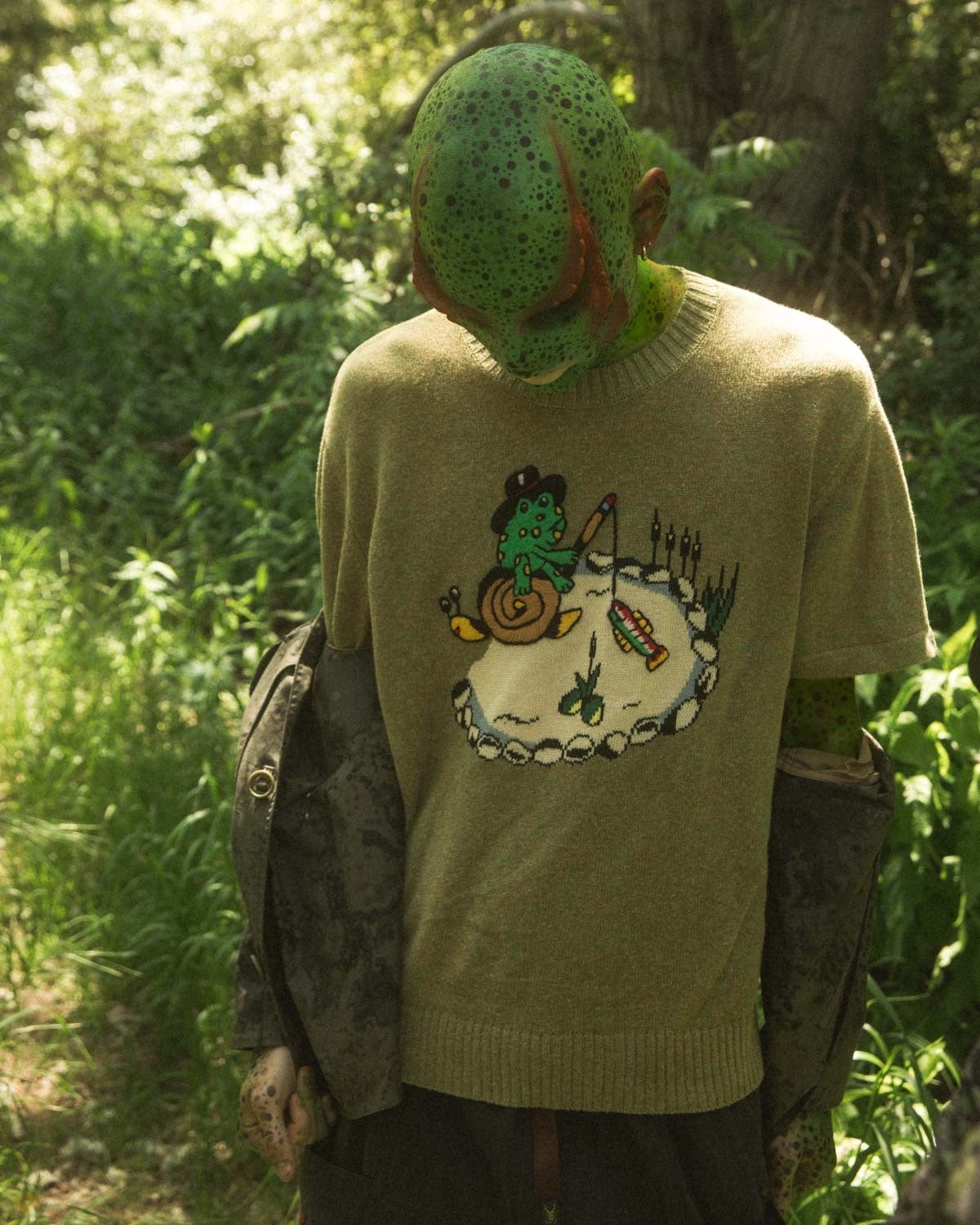 Brain Dead x South2 West8 Short Sleeve Sweater - Moss - 4