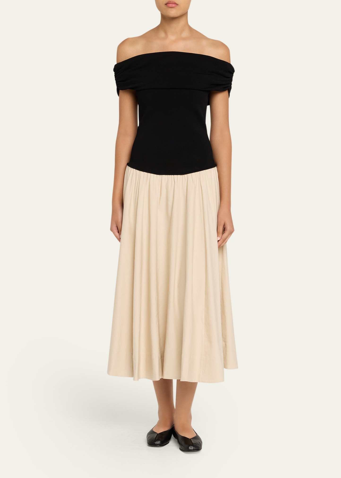 Adaline Off-The-Shoulder Drop-Waist Dress - 2