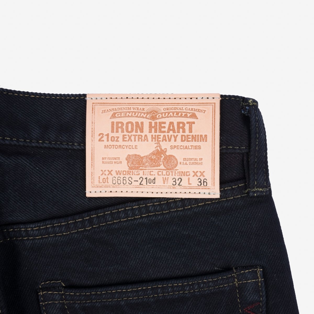 IH-666s-21OD 21oz Selvedge Denim Slim Straight Indigo Overdyed Black - 7
