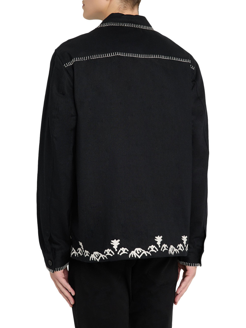 Men's Embroidered Workwear Jacket - Anthracite 4