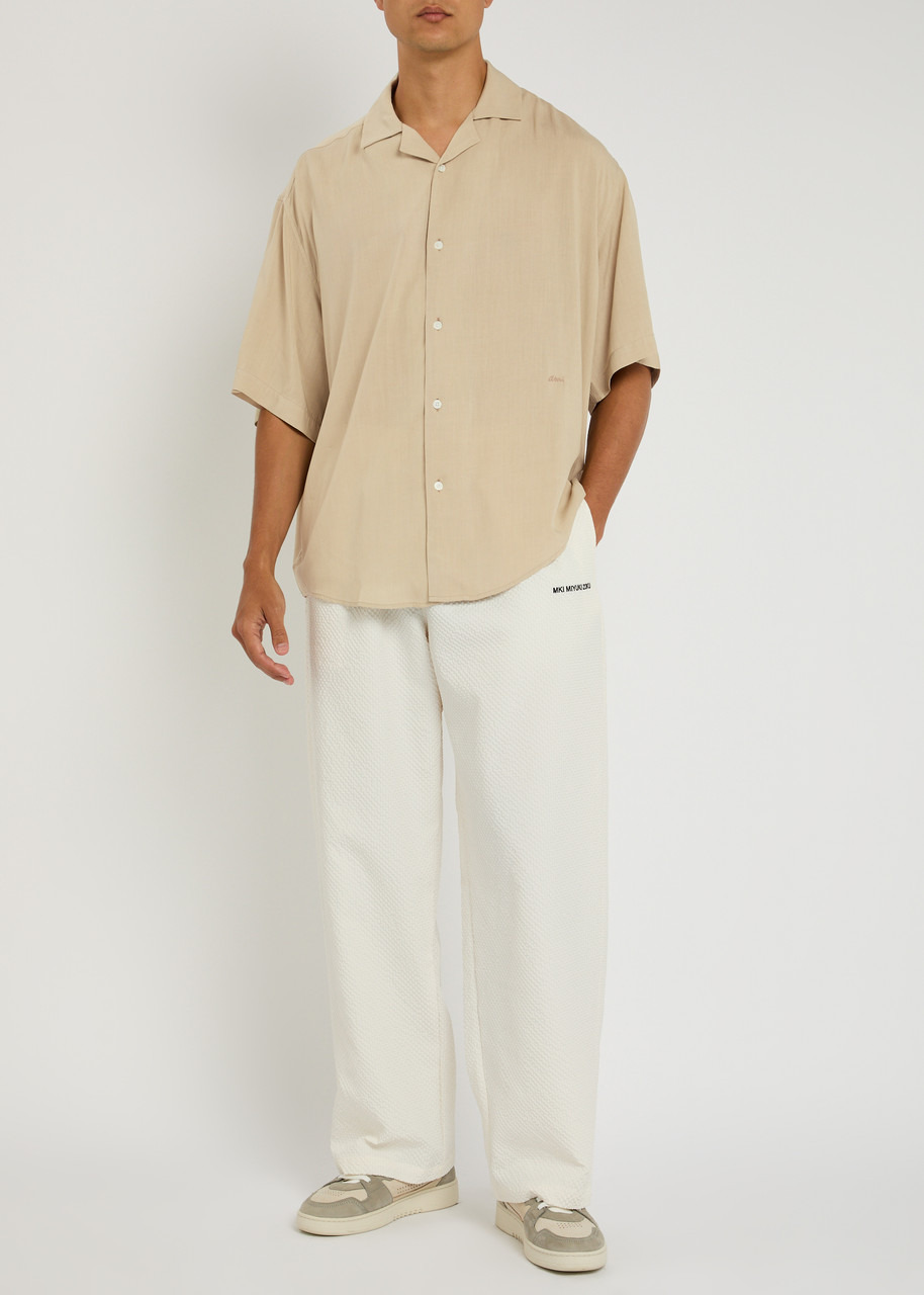 Ami Paris Logo-embroidered Woven Shirt - 4