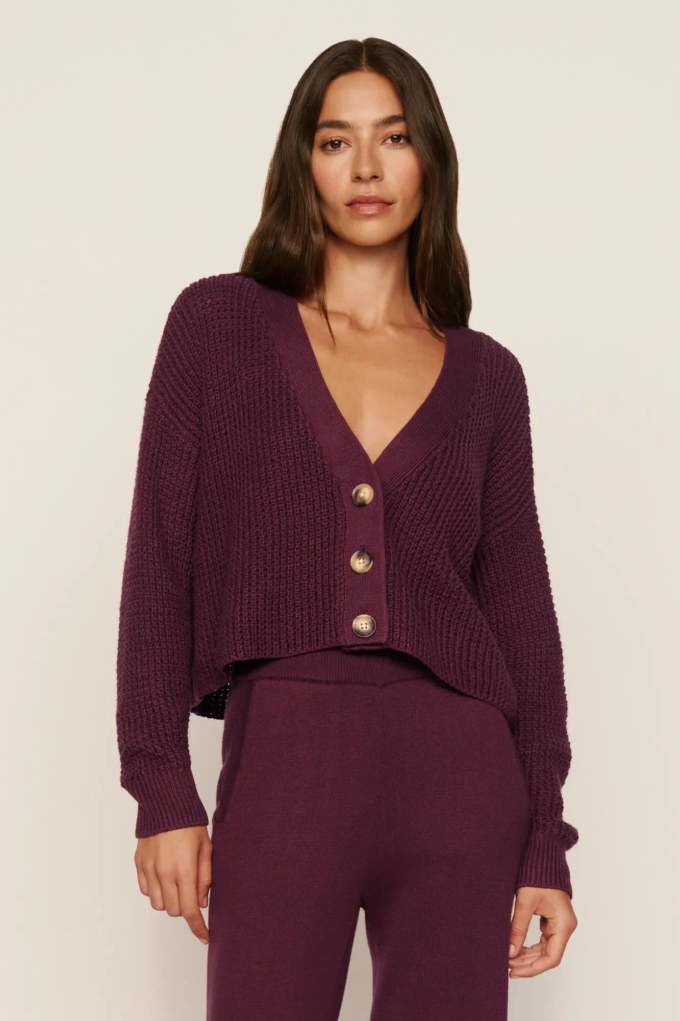 Recycled Sweater Cropped Cardigan - 1