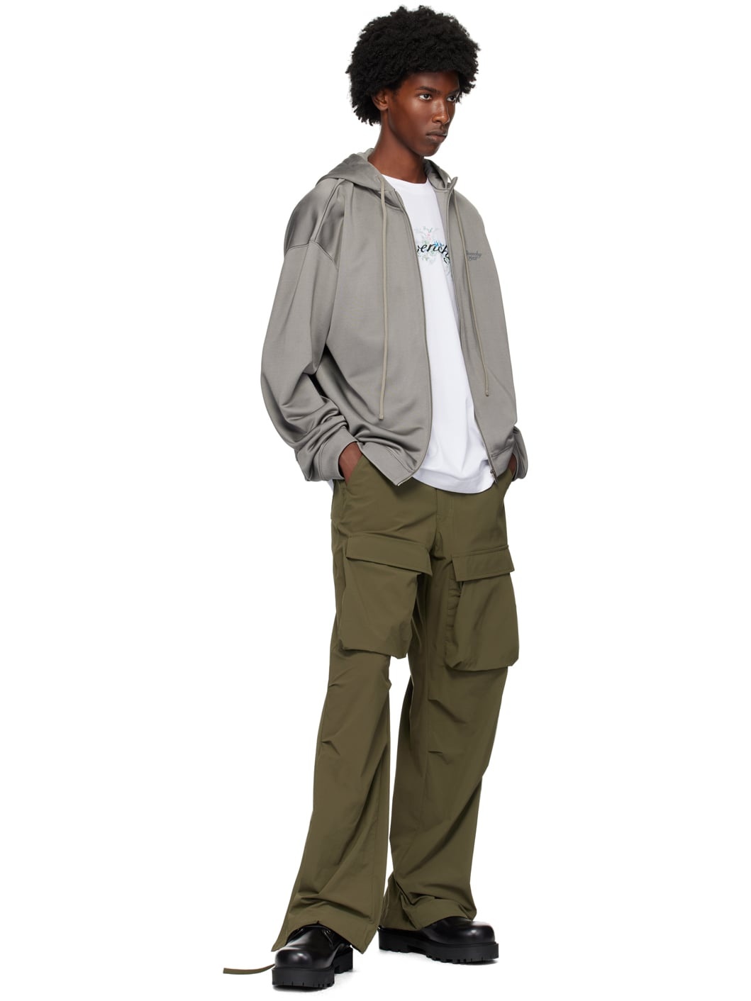 Green Flap Pocket Cargo Pants - 4