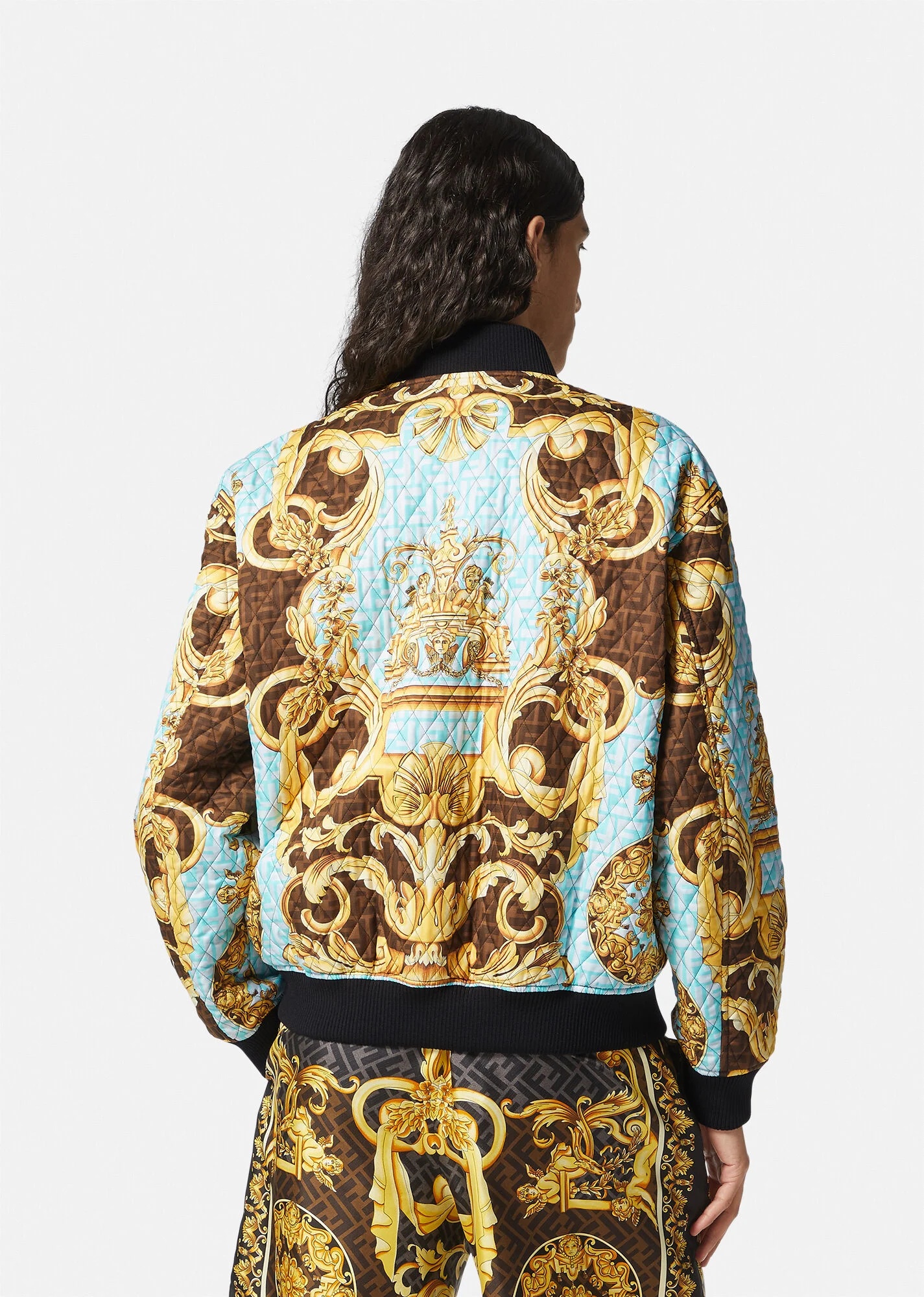 Fendace Gold Baroque Quilted Jacket - 4