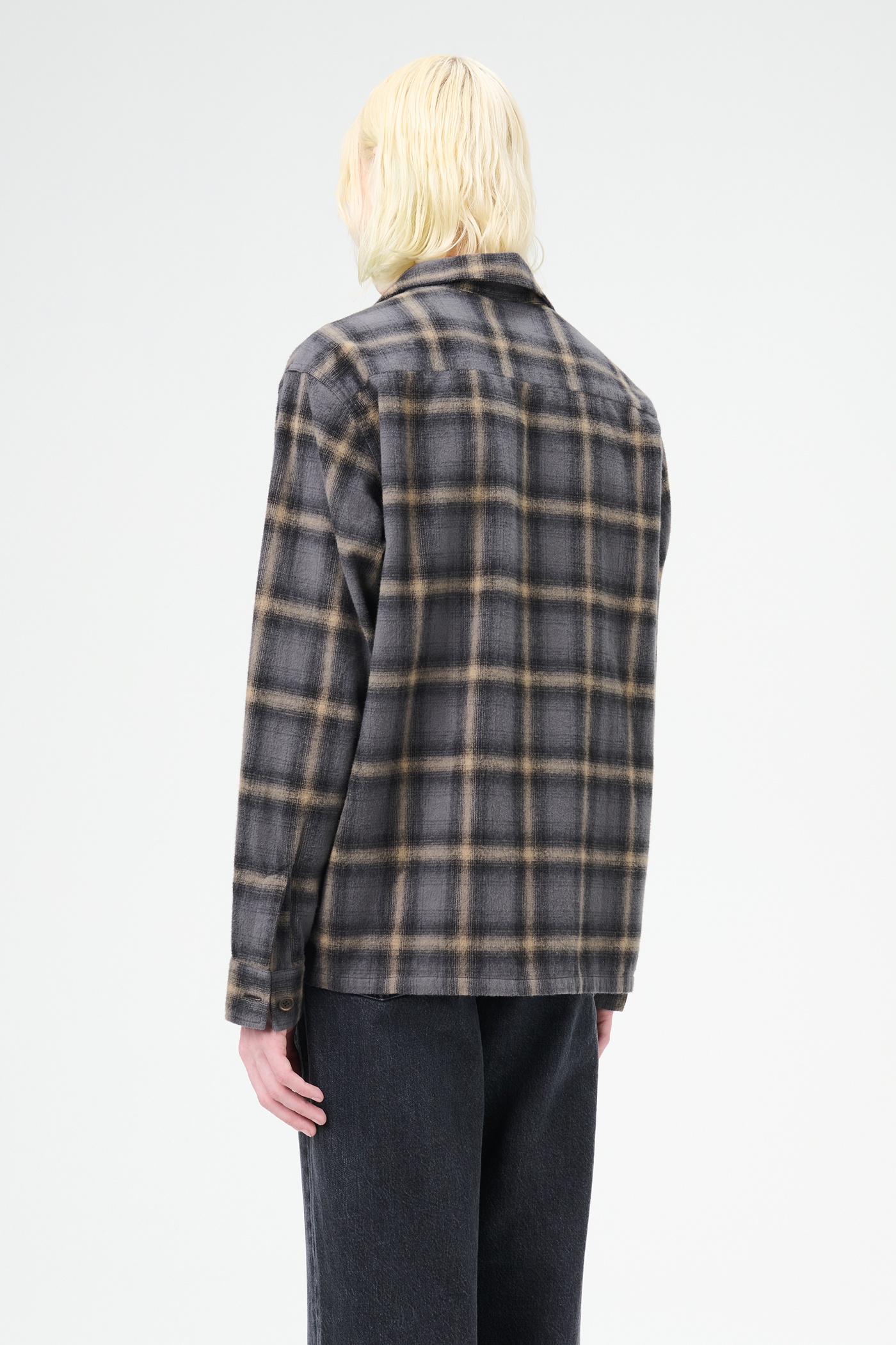 Heusen Shirt Oyster Check Hairy Flannel - 6