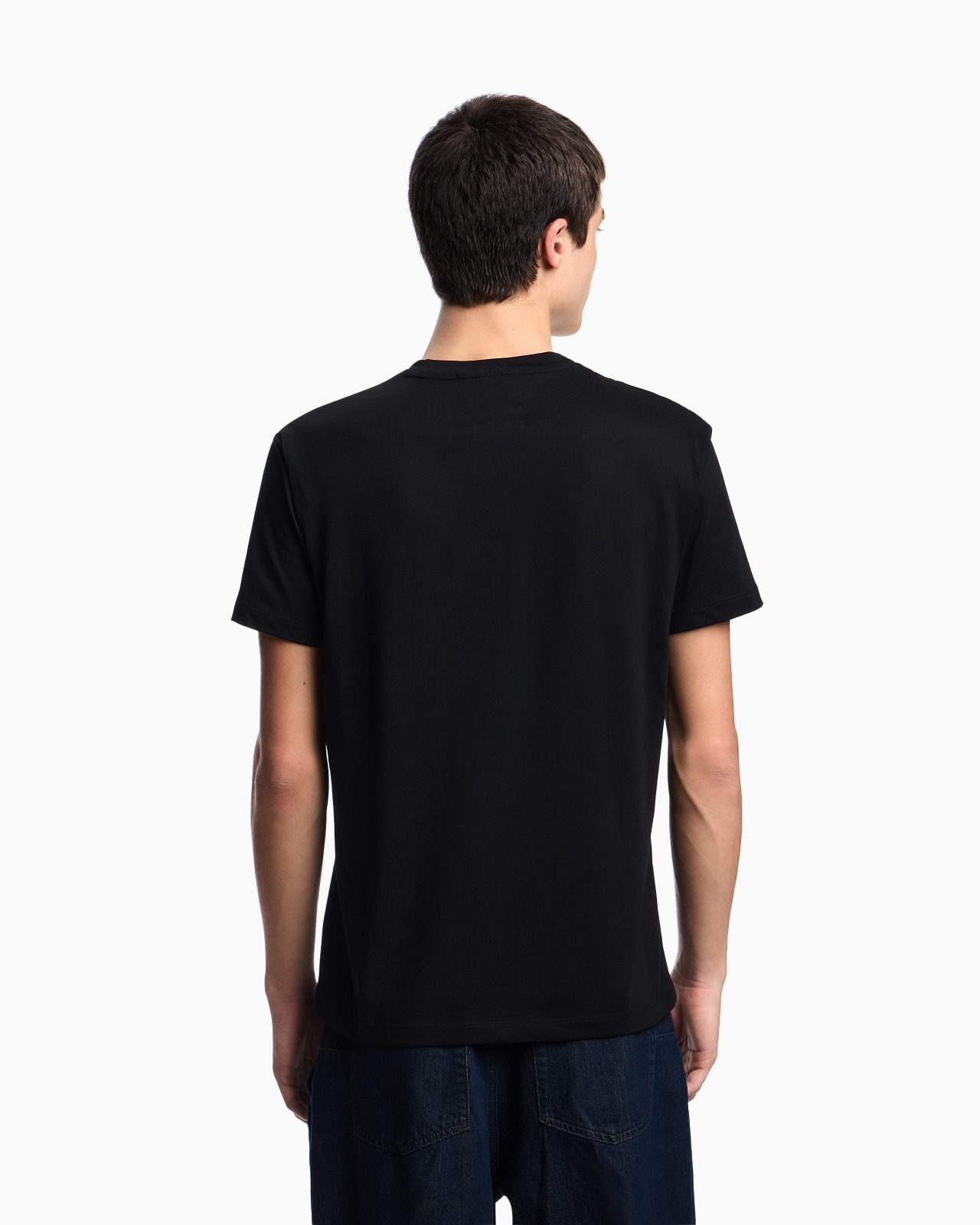 Pima-jersey T-shirt with logo print - 3