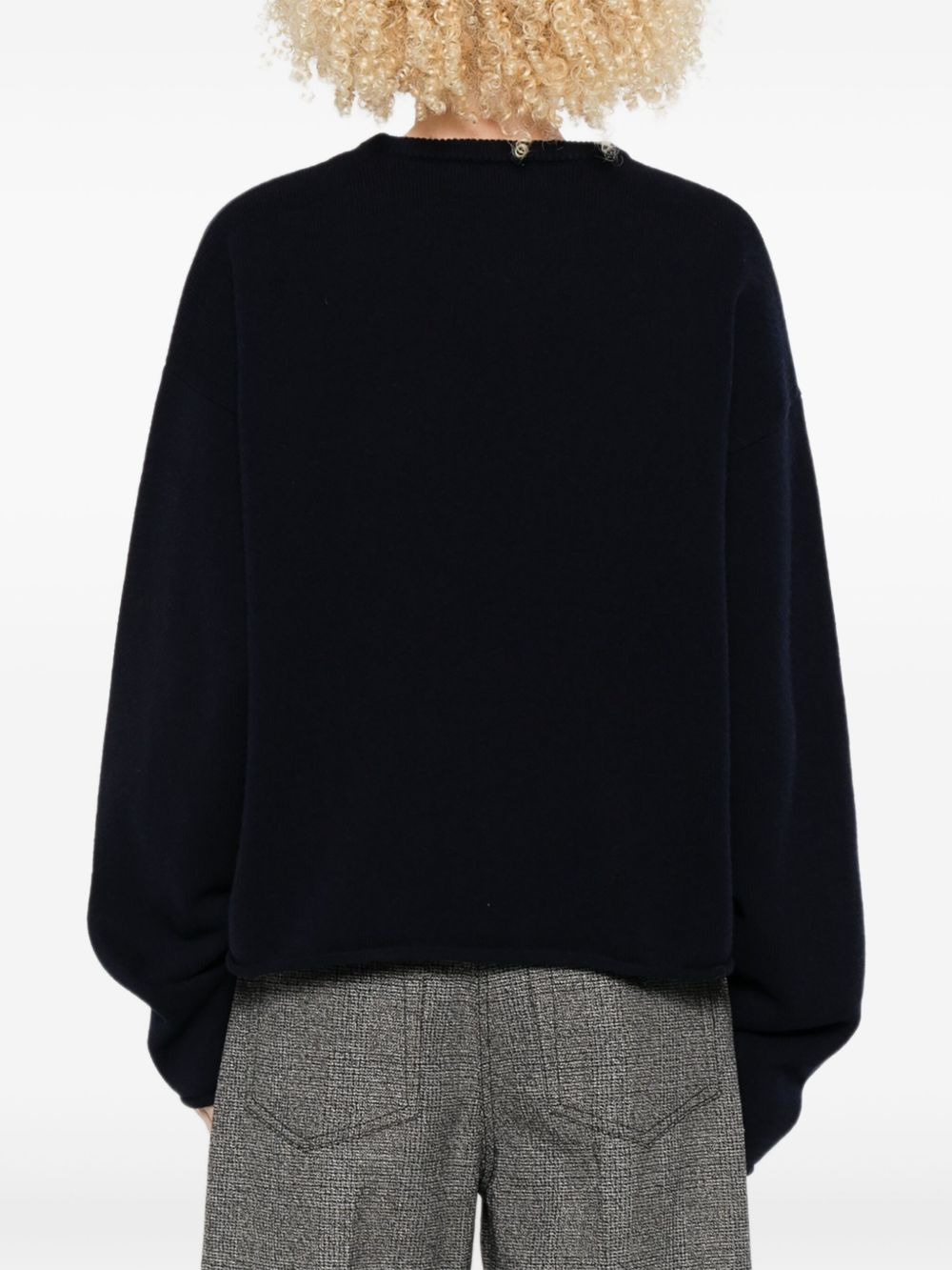crew-neck cashmere-blend sweater - 4