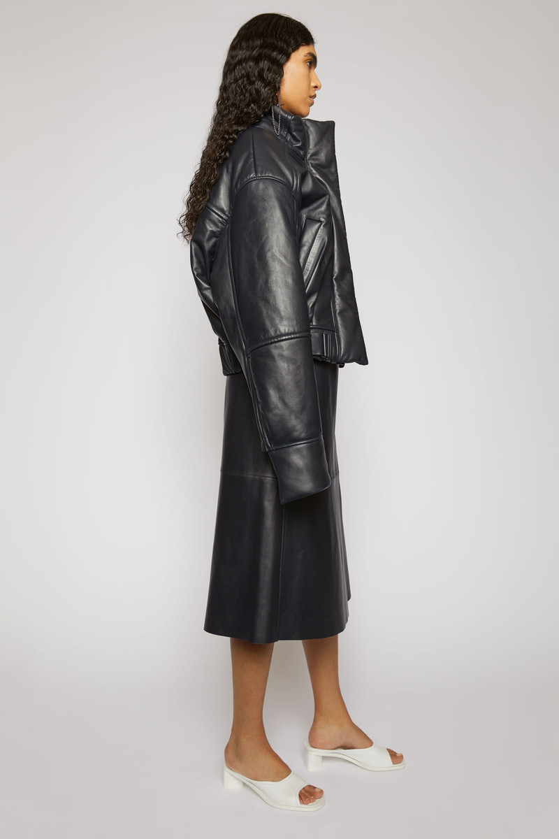 Open-toe leather mules white/white 4