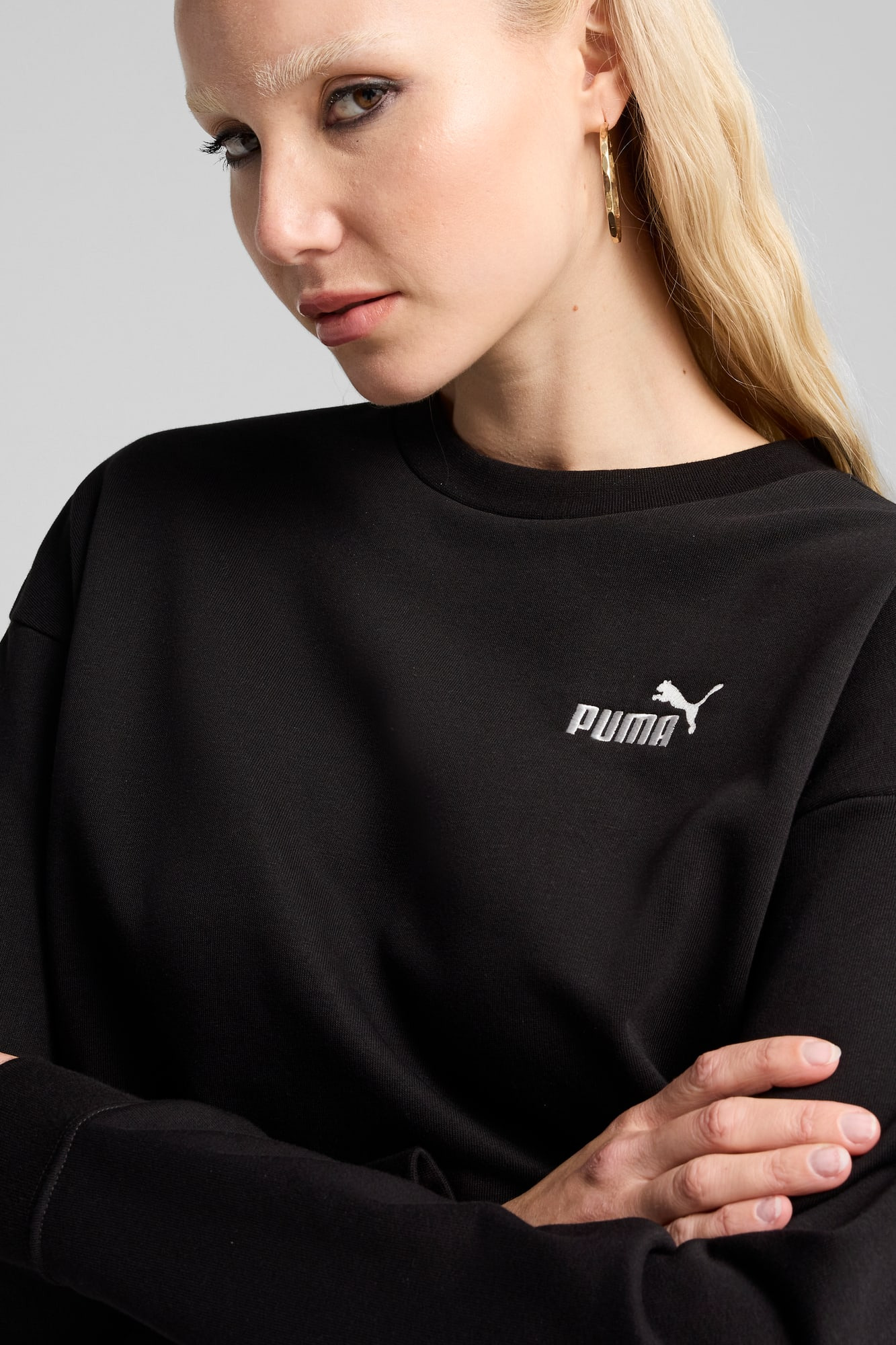 Essentials Small No. 1 Logo Women's Relaxed Crew Sweater - 7