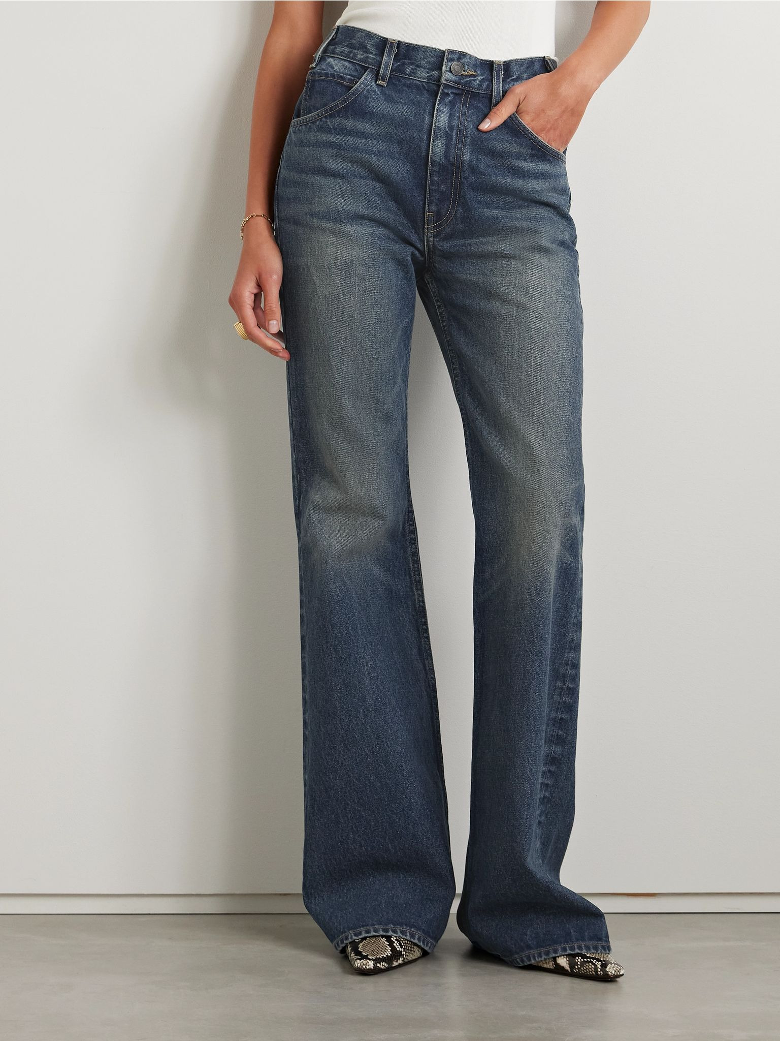 Roe mid-rise flared jeans Blue - 3