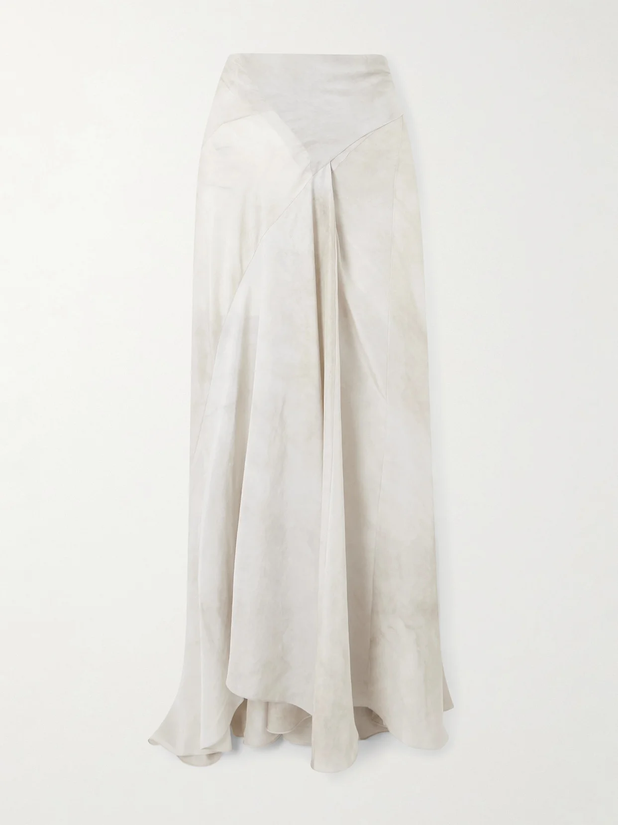Dali Asymmetric Paneled Silk Maxi Skirt - 1