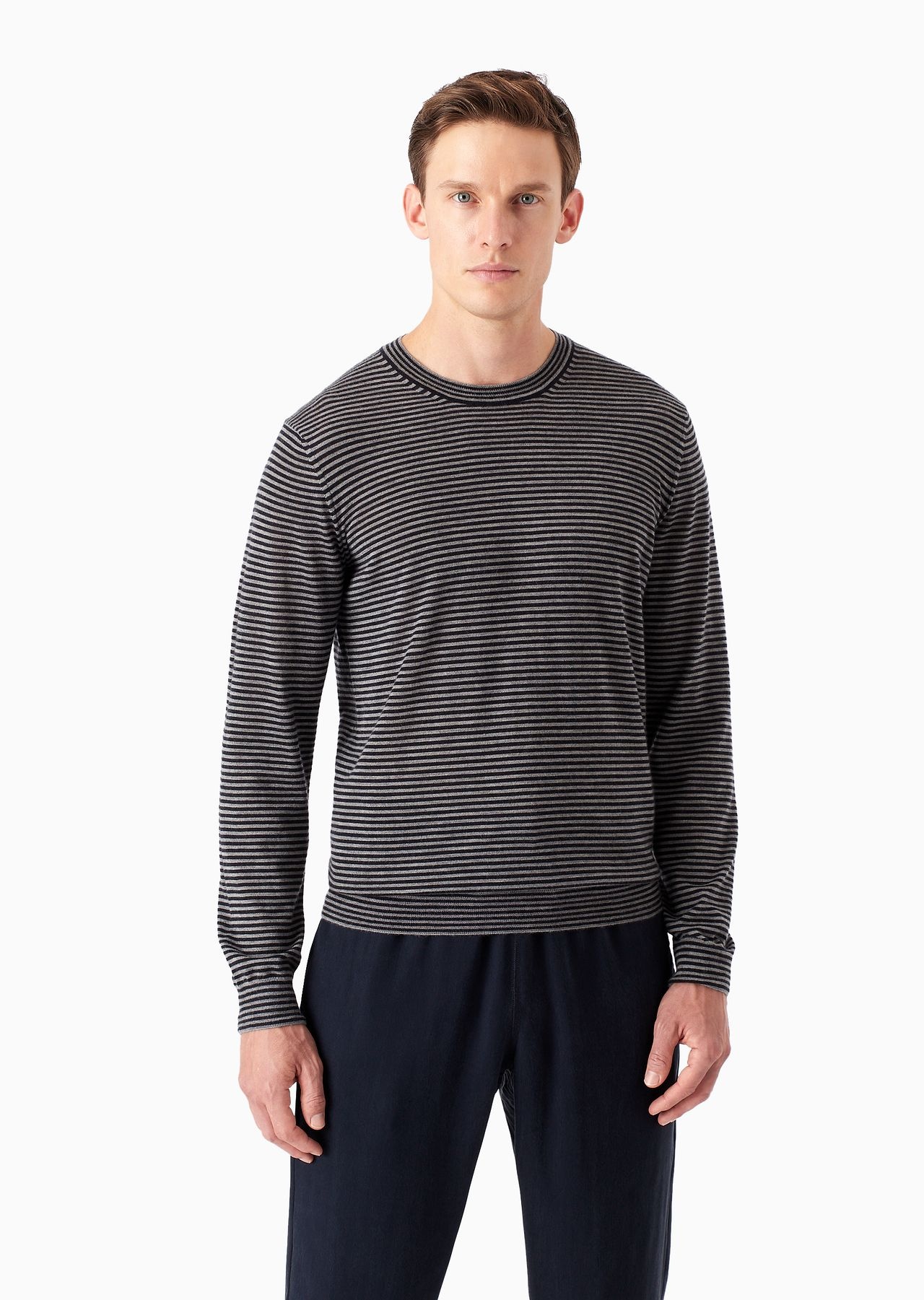 Icon striped cashmere crew-neck jumper - 2