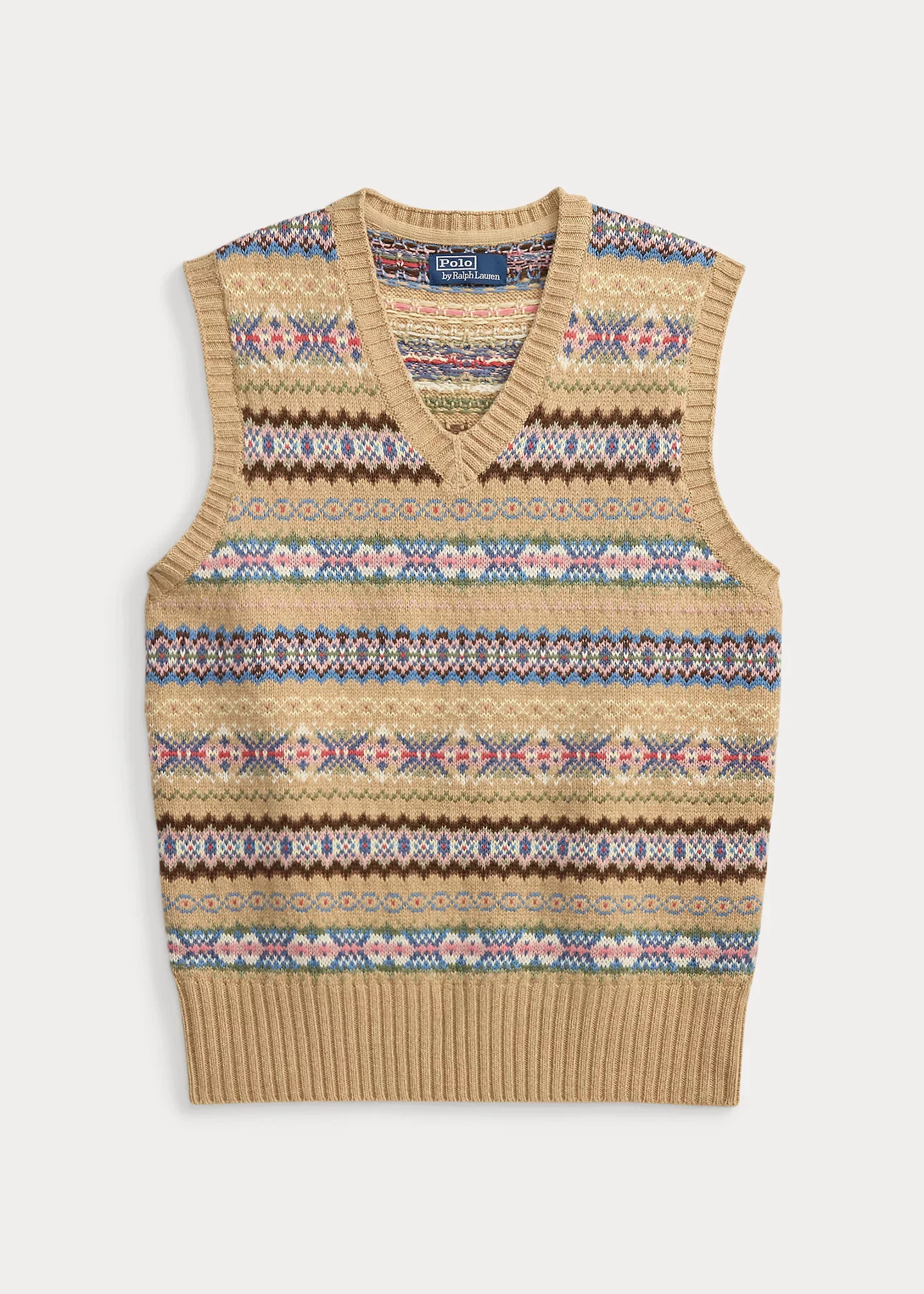 Fair Isle Cotton-Wool Sweater Vest - 1