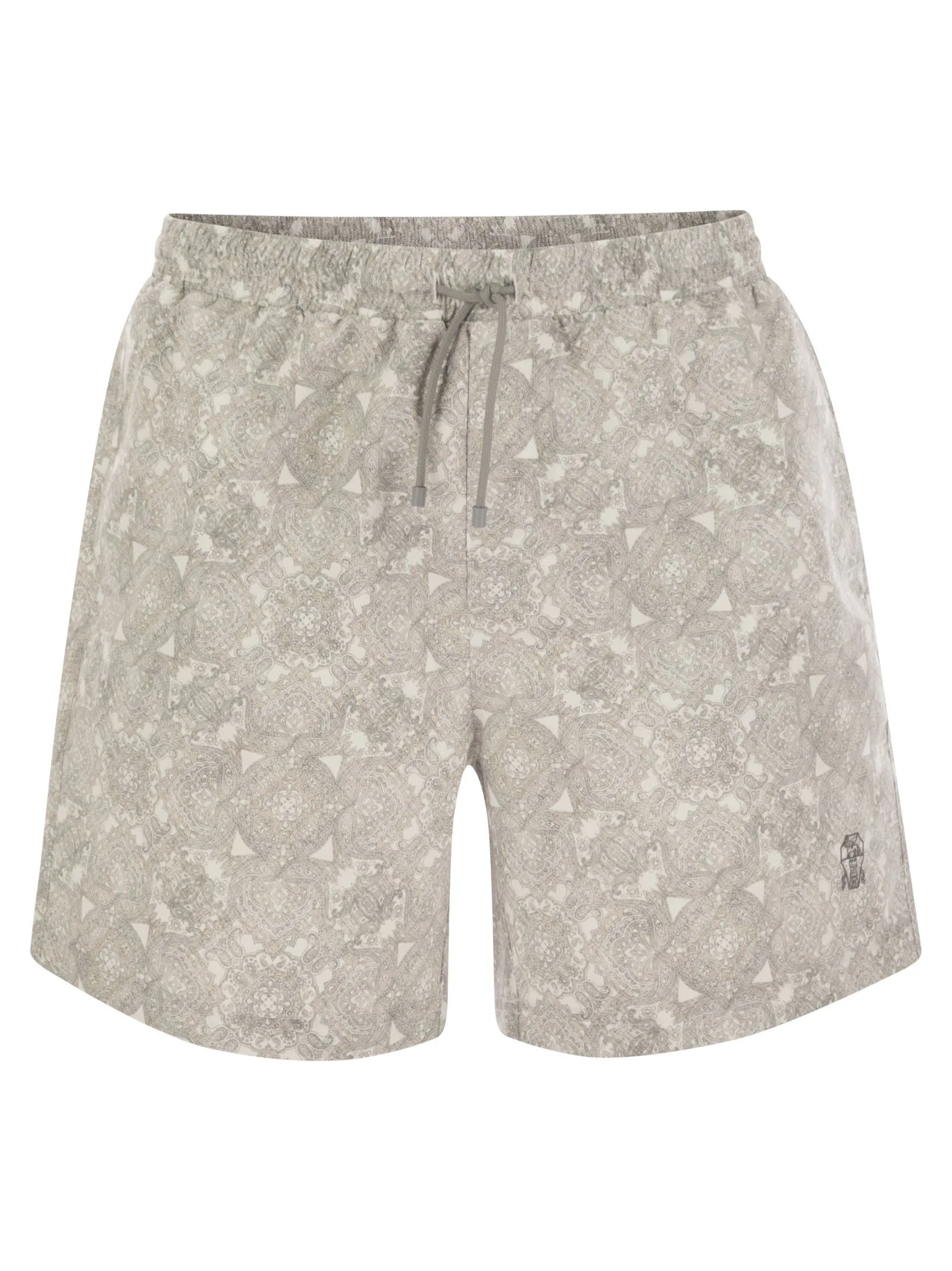Brunello Cucinelli Men Beach Swimsuit With Paisley Design - 1