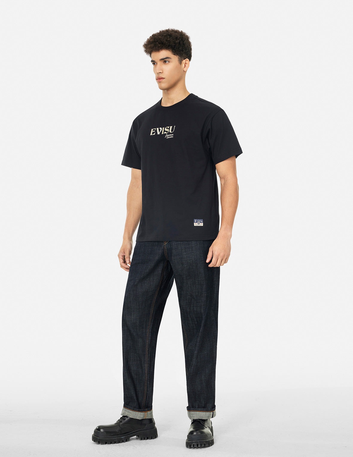 Brocade Daicock Appliqué Relax Straight Fit Jeans #2030 - 4