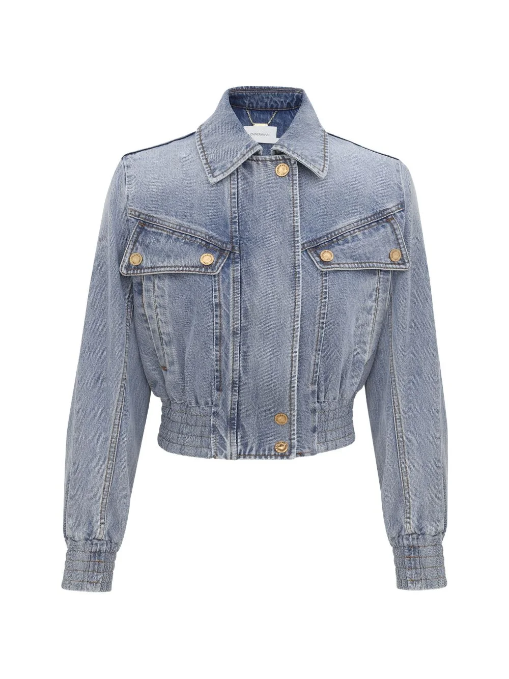 chest-pocket denim jacket - 1