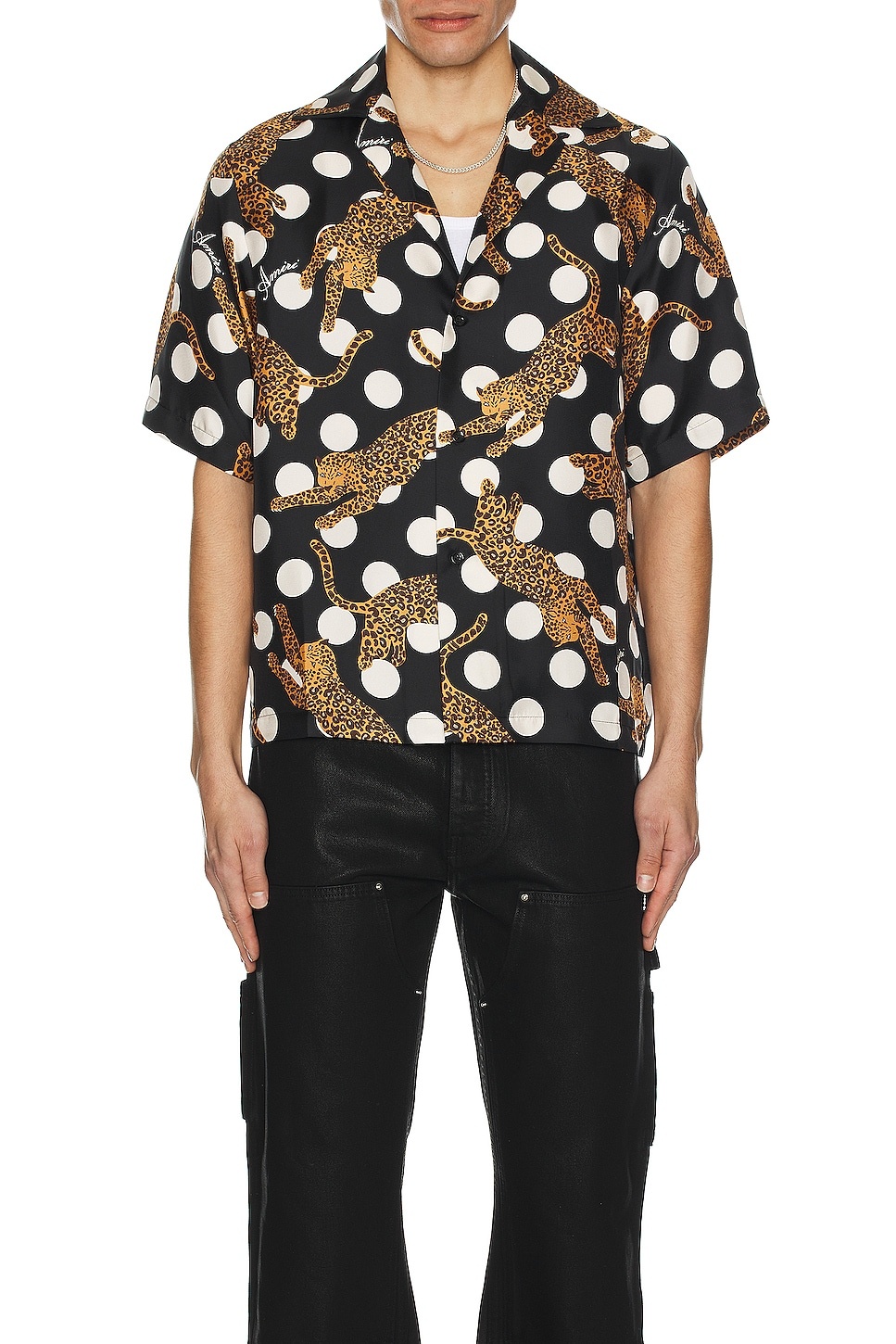 Leopard Polka Dots Bowling Shirt - 3