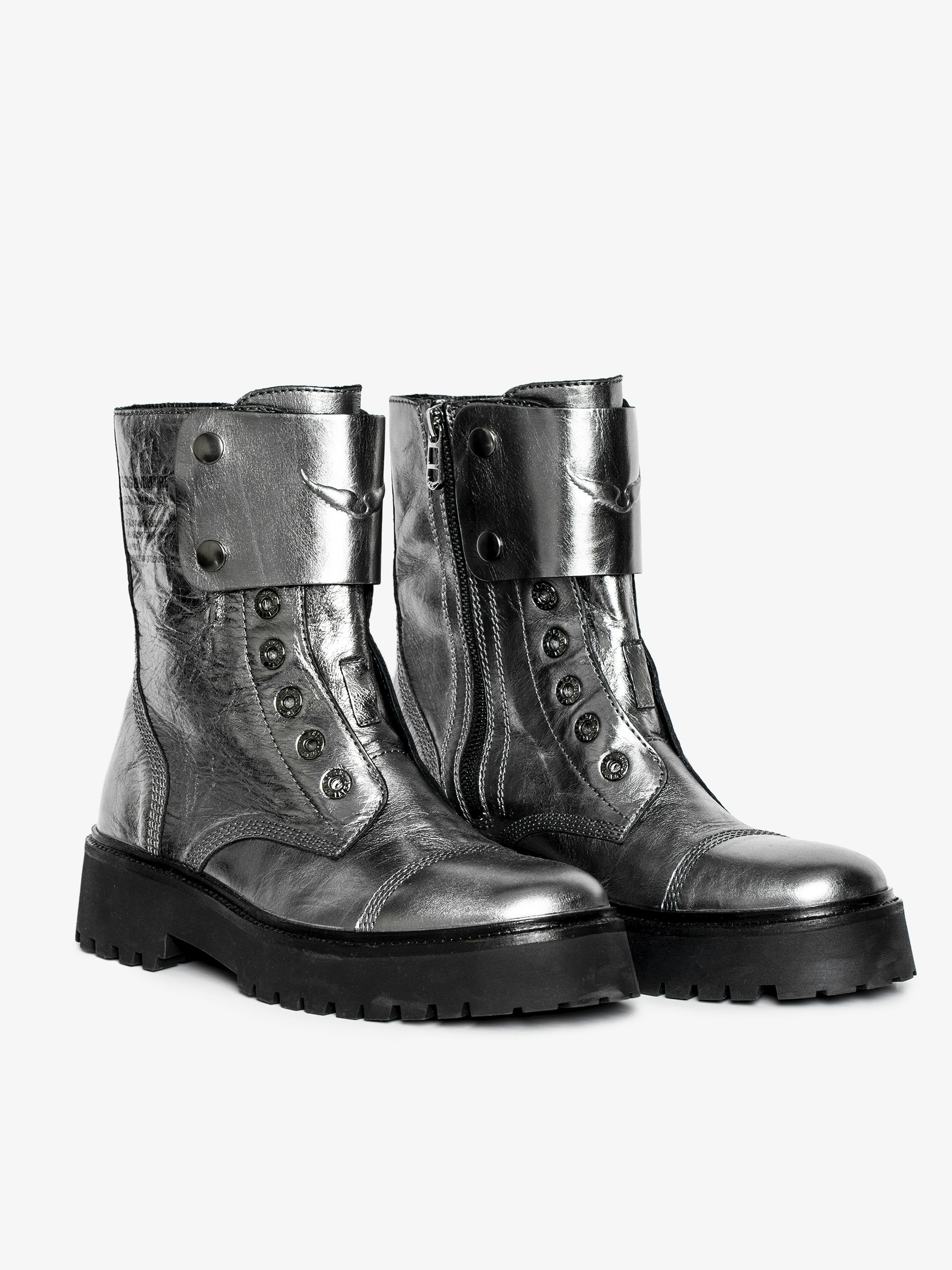Joe Fast Vintage Metal Ankle Boots - 3