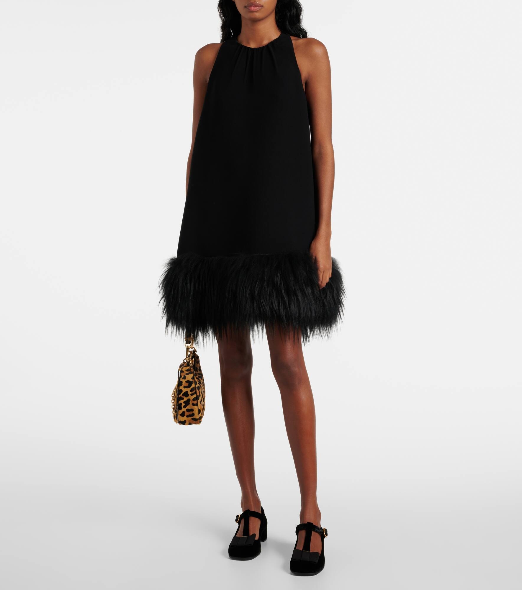 Feather-trimmed minidress - 2