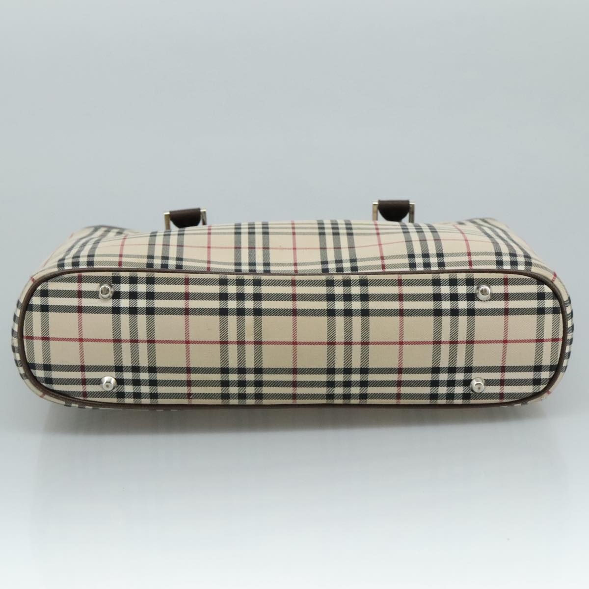 Burberry Nova Check Hand Bag Canvas Beige - 5