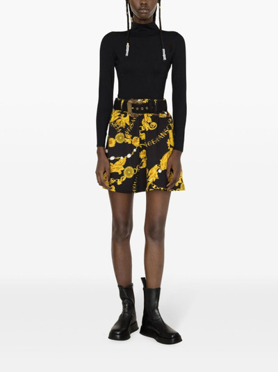 VERSACE JEANS COUTURE Baroque buckle cotton skirt outlook
