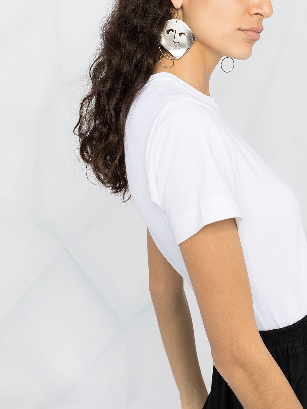 double heart embroidered T-shirt - 3