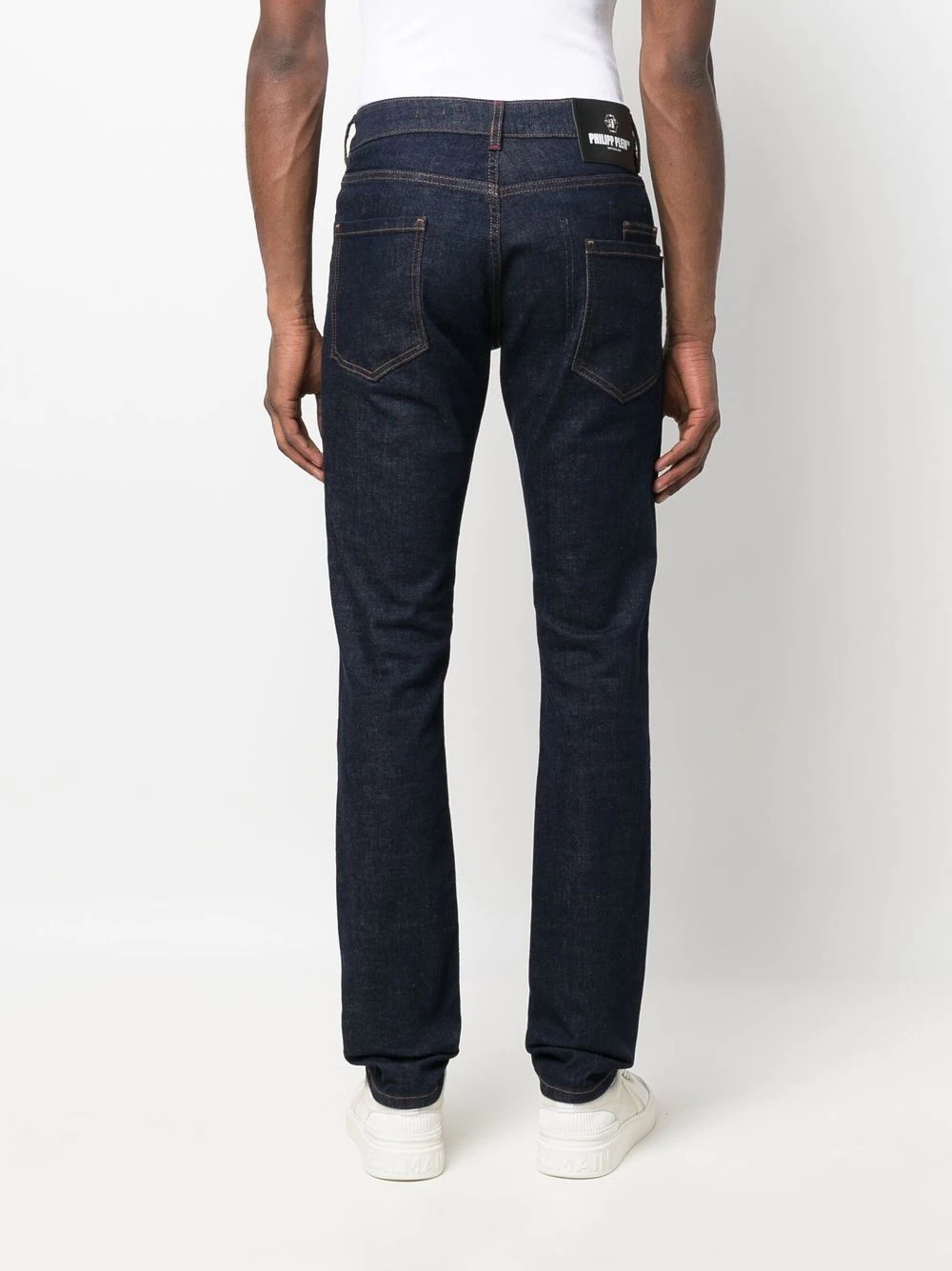 straight-cut denim jeans - 4