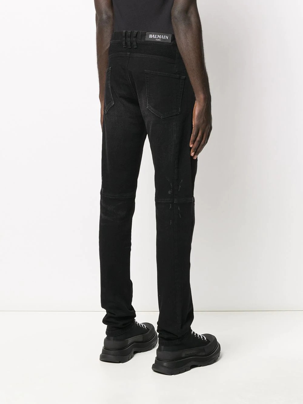 zipped details slim-fit jeans - 4