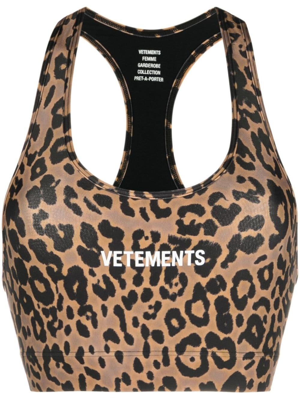 leopard-print sports bra - 1