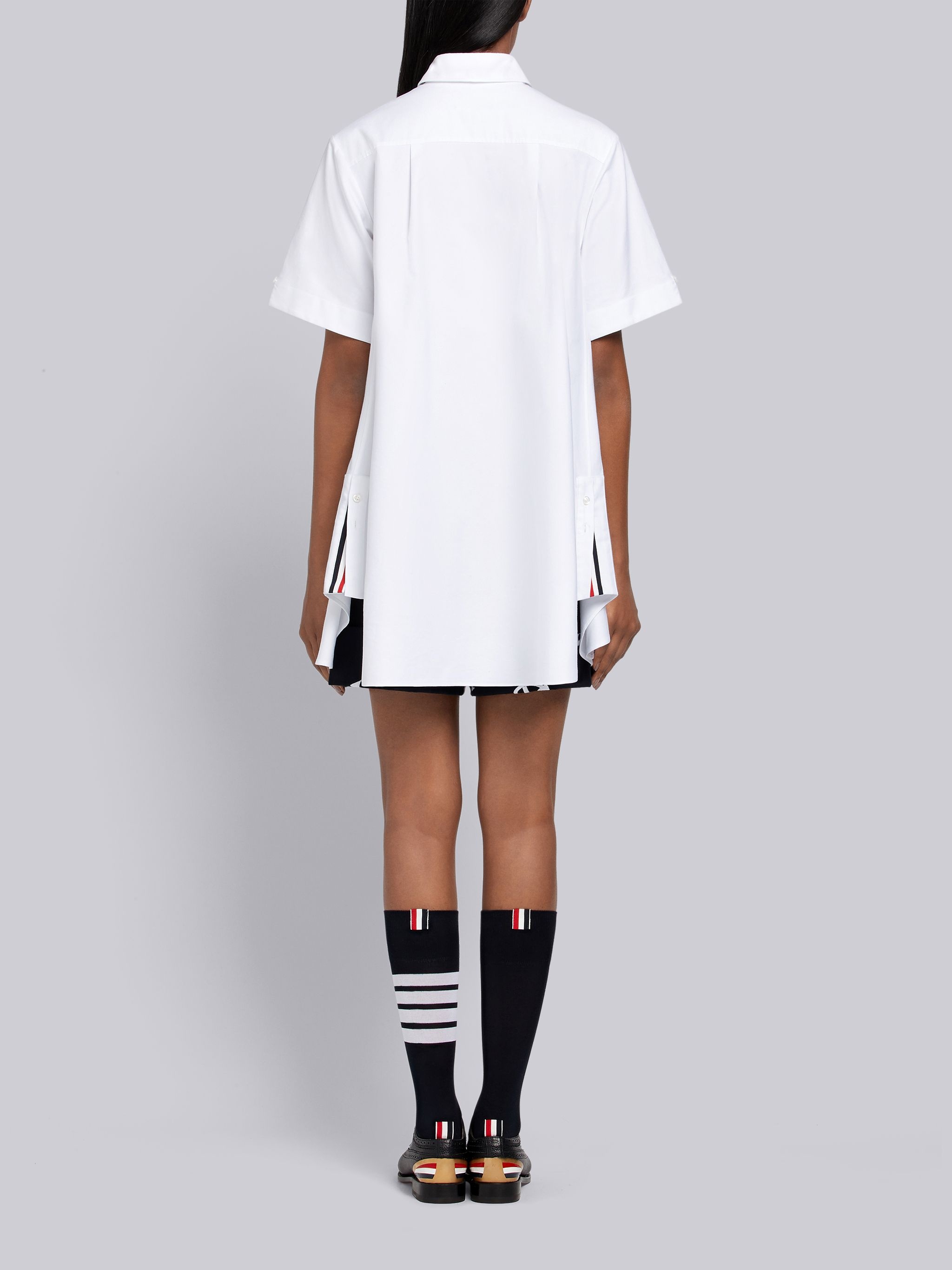 short-sleeve Oxford shirt dress - 3