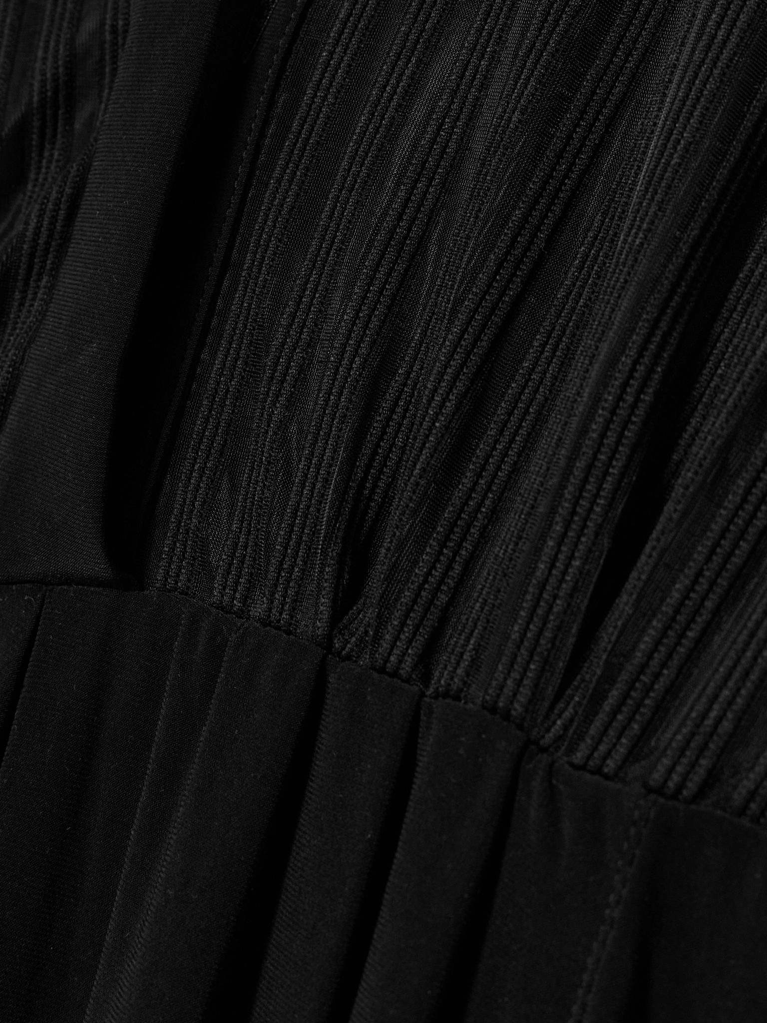 Geralyn belted paneled jersey and mesh jumpsuit Black - 4