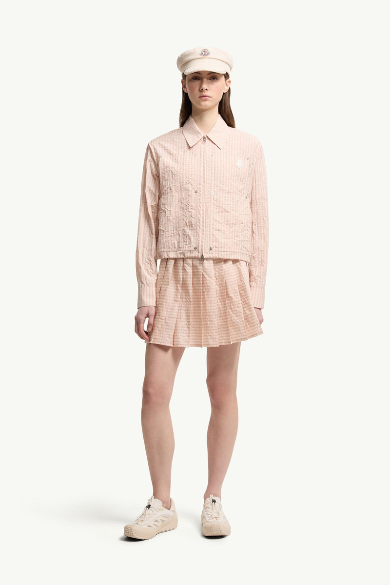 Moncler Vichy Cotton Blend Pleated Mini Skirt outlook