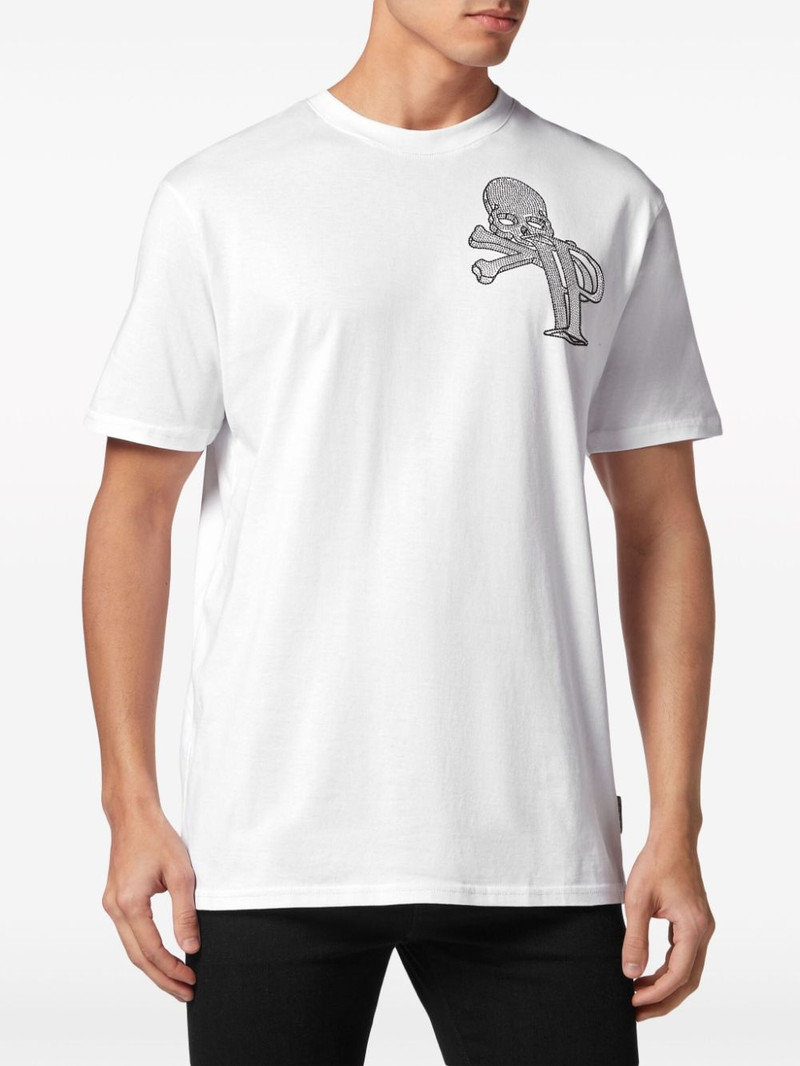 skull logo cotton T-shirt 3