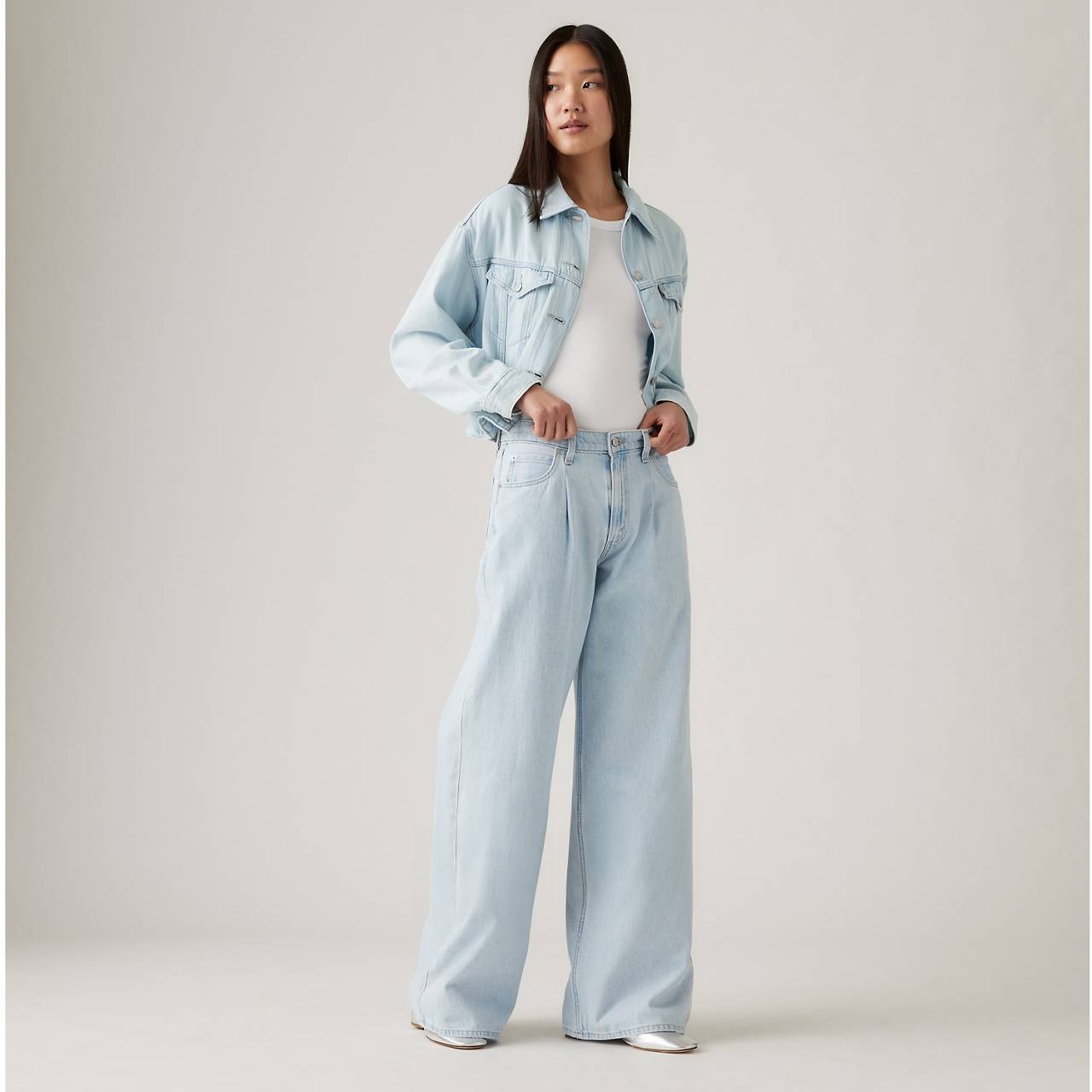 BAGGY DAD WIDE LEG WOMEN'S JEANS - 4