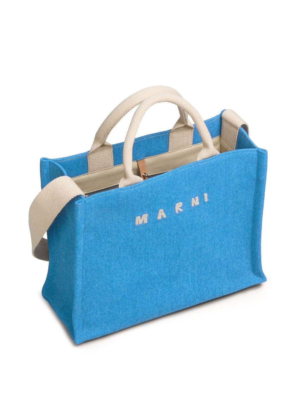 small denim tote bag - 5
