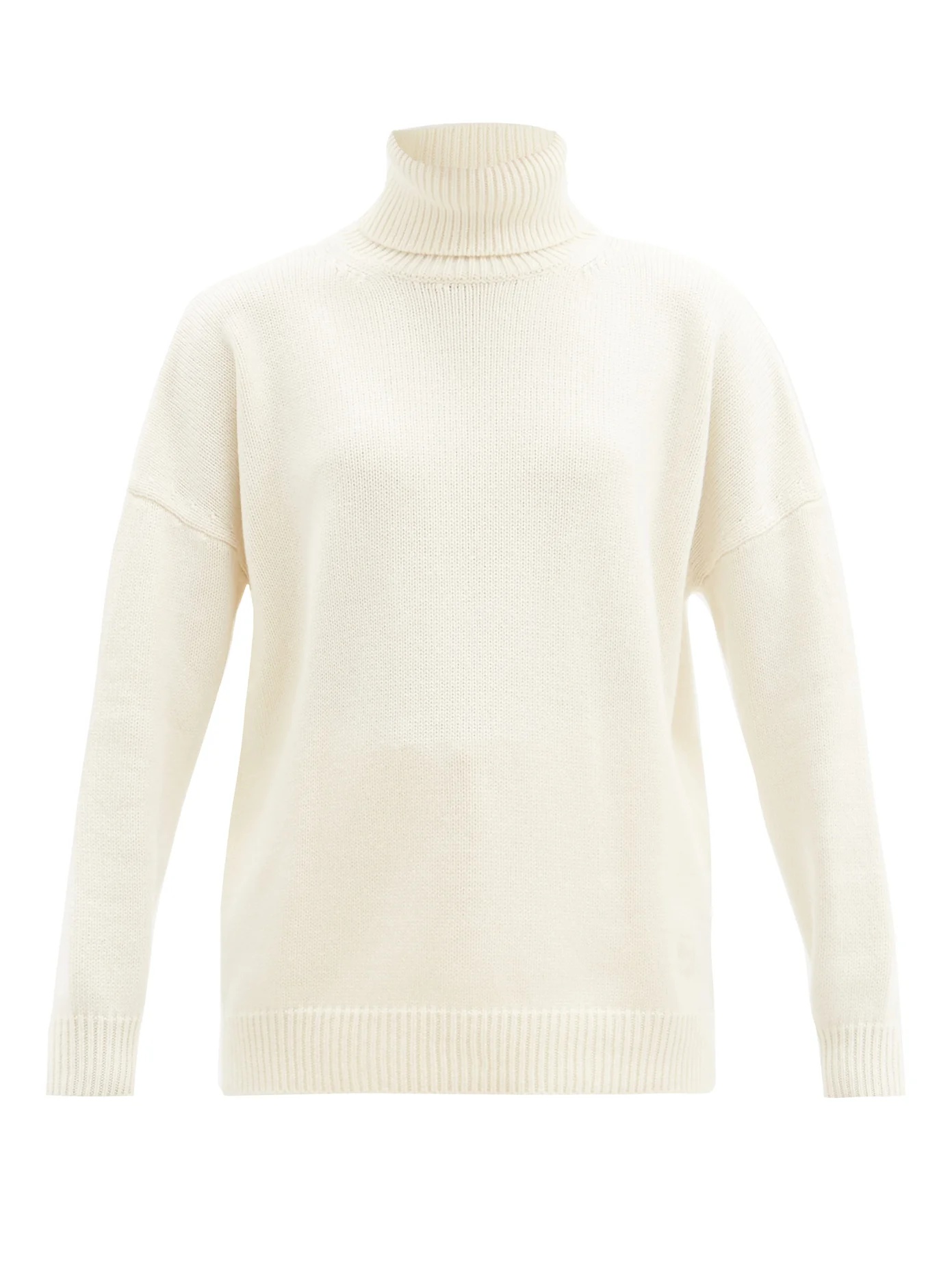 Ribbed roll-neck cashmere sweater - 1