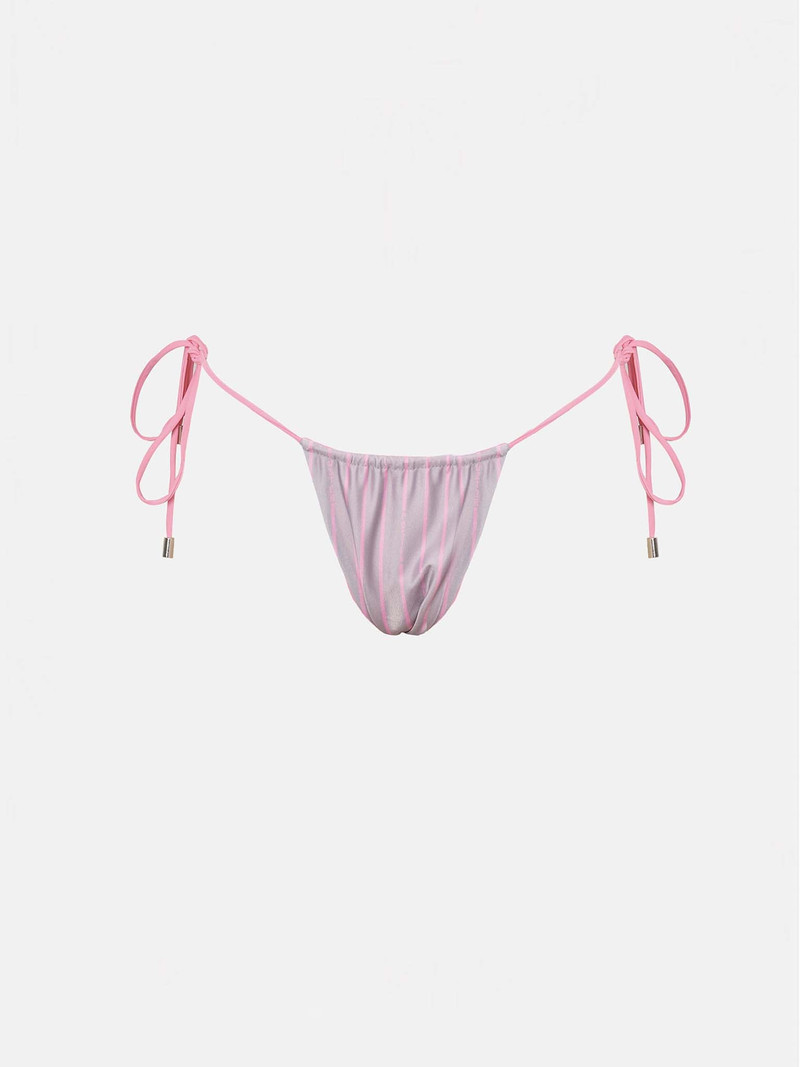 WOODS BIKINI BOTTOMS GREY/PINK PINSTRIPE 1